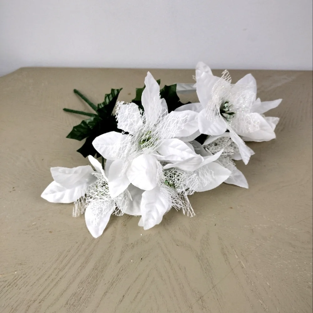 Elegant White Artificial Flower Bouquet